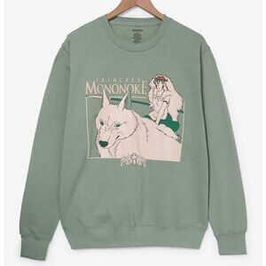Studio Ghibli Princess Mononoke Green Crewneck Sweatshirt Sweater Anime Japan